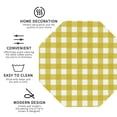 thumbnail image 4 of Kll Octagon Drink Coasters Set Of 4,Pu Leather Absorbent Coasters Set Decorative Coffee Cup Coasters Housewarming Gift For Home Decor-Yellow Checkboard, 4 of 9