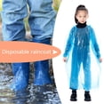 thumbnail image 4 of Ponchos de lluvia desechables con capucha con cordón y mangas Equipo de lluvia de emergencia para niños, 4 of 4