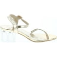 thumbnail image 3 of Forever Womens Sui-08 Lucite Clear Strappy Block Chunky High Heel Open Peep Toe Sandal, 3 of 5