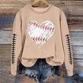thumbnail image 4 of HUITKMM Chandails d'Automne pour Femmes Chandail à Manches Longues Col Rond Imprimé Football Chandail Décontracté pour Usage Quotidien et Activités Sportives Chemise Athlétique Douce et Confortable, 4 of 5