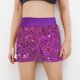 thumbnail image 2 of Odeerbi 5-14 Años Niños Niñas Pantalones Cortos Metálicos Brillantes Para Baile Pantalones Cortos Deportivos Atletismo Etapa Rendimiento Conjuntos Pantalones Cortos Elásticos de Cintura, 2 of 4