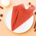 thumbnail image 4 of PAMINGONO 12 Pcs Serviettes en Coton Lin Marron pour Mariage Réutilisables Lavables pour Salle à Manger, 4 of 6