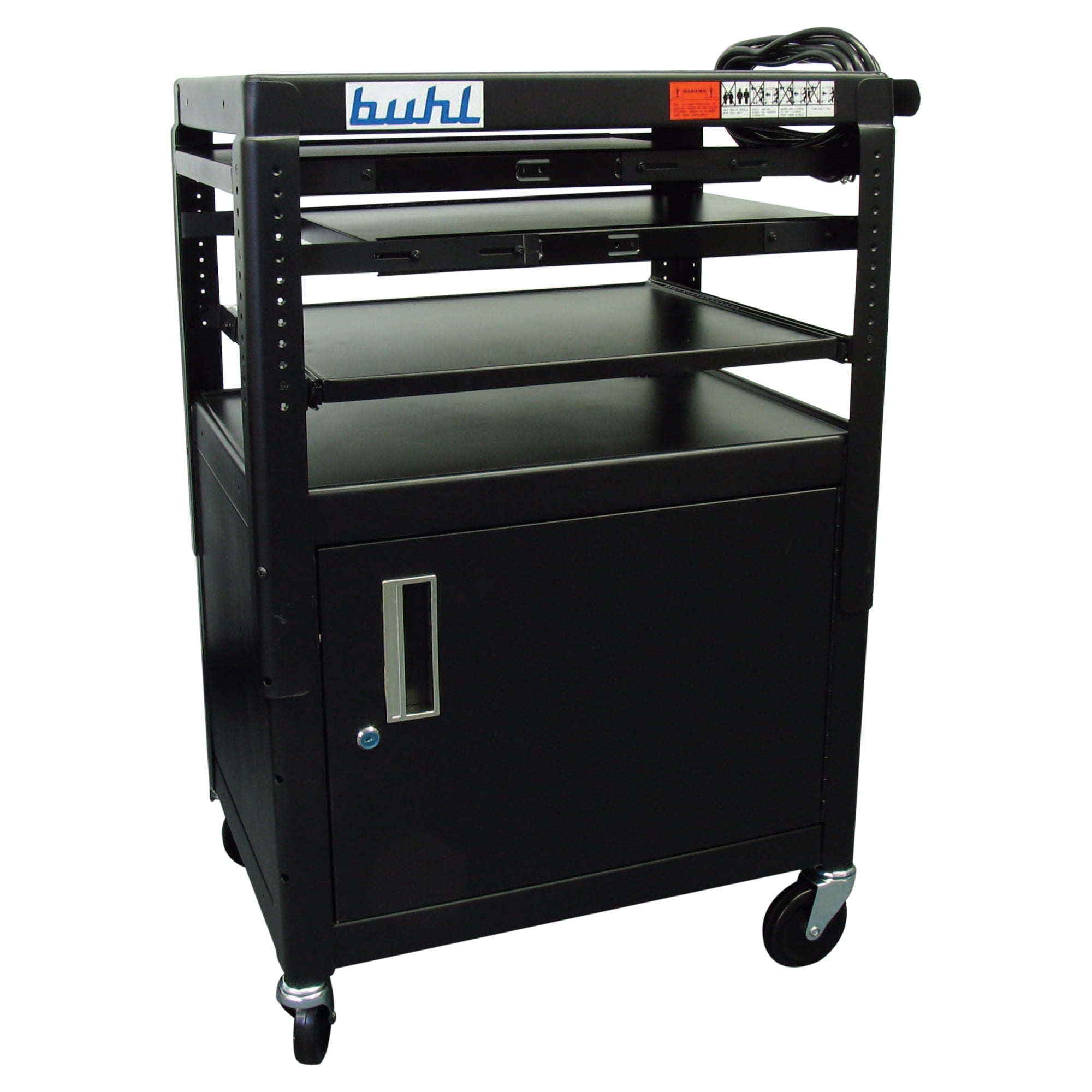Height Adjustable AV Media Cart w/ Security