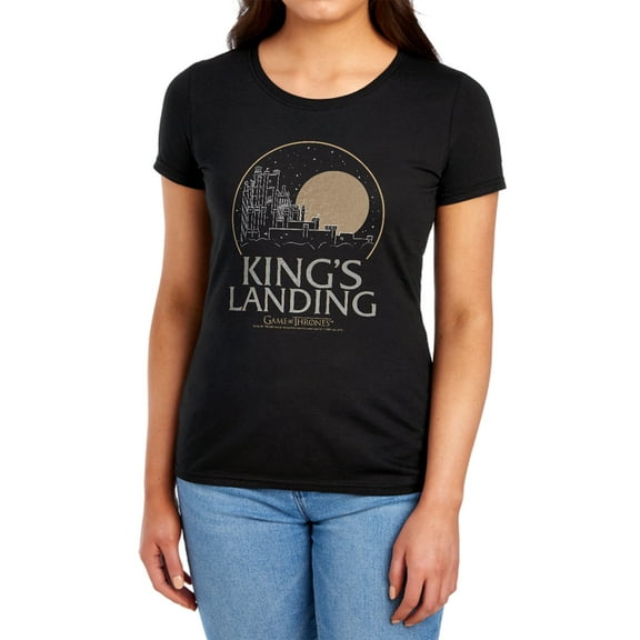 Game of Thrones Kings Landing Women's T Shirt,Black, Small