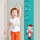 thumbnail image 4 of Pegatina de pared para medir la altura navideña | Diseño de Papá Noel con copos de nieve | Tabla de crecimiento de plástico para niños de 85 y 116 cm | Adhesivo removible impermeable, 4 of 5