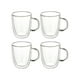 thumbnail image 4 of Taza de vidrio de doble pared de 4 piezas Tazas de bebida de vidrio de borosilicato resistente al calor soplado a mano Taza de café aislada Tazas de 300ml Soledad Taza de café, 4 of 9