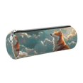 thumbnail image 1 of Disketp Starry Sky Cloud Fox Estuche Organizador de Lápices de Cuero, Estuche de Oficina con Cremallera para Bolígrafo y Lápiz, 1 of 6