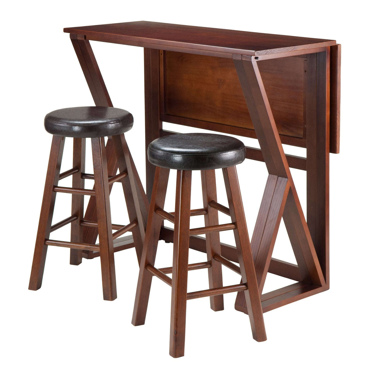 Harrington 3 Pc Drop Leaf High Table 2 24 Cushion Round Seat Harrington 3 Pc Drop Leaf High Table 2 24 Cushion Round Seat Stools Com