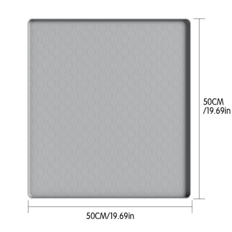 Portable Air Conditioner Silicone Mat with Raised Edges, Waterproof Pad to Prevent Leaks & Floor Damage – Ideal for Ice Makers, Humidifiers, Mini Fridges & Electrical Appliances(Gray)