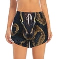 thumbnail image 4 of Lsque Ball Phyton Snake Printed Women's Running Shorts with Liner Pockets,Elastic Quick Dry Workout Athletic Gym Yoga Shorts,Womens High Waist Shorts-Small, 4 of 9