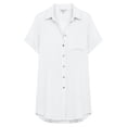 thumbnail image 2 of Pounoo Women's Cover Ups Button Front Short Sleeve Shirt Dresses Beach Vacation Style Lightweight Breathable Loose Fit Tops Gift, 2 of 7