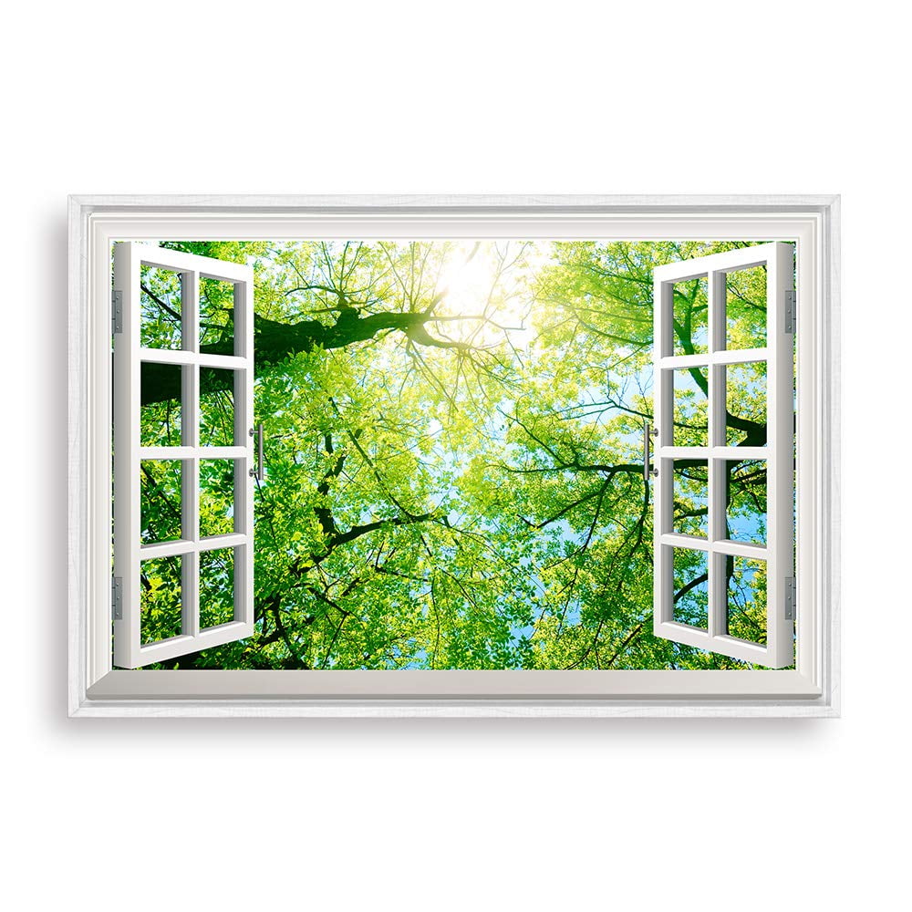 Wall26 Framed Canvas Wall Art for Living Room, Bedroom Fake Window