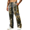thumbnail image 2 of LTTVQM Leaf Print Camouflage Full Length Pants for Men 2026 Scenic Realtree Camo Adjustable Drawstring Relaxed Fit Beach Walking Wide Leg Trousers Camel 2XL, 2 of 7