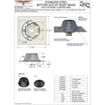 thumbnail image 3 of Stainless Steel Bottom Outlet Roof Drain Fitting Size: 3" No Hub, 3 of 3