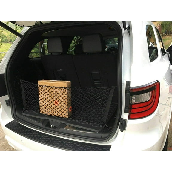 EACCESSORIES EA Rear Trunk Organizer Cargo Net for Dodge Durango 2011-2023 – Envelope Style Cargo Net for SUV – Premium Mesh Car Trunk Organizer Vehicle Carrier Storage – Compatible with Dodge Durango