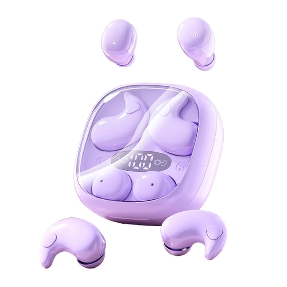 Sleep Earbuds for Side Sleepers,Mini Bluetooth 5.4 Earbuds for Small Ear Canals,76H Battery LED Display,Noise Blocking,Waterproof,DualPair Design for Couples,Bestfriends,for Sleep,Work & Daily Use