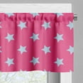 thumbnail image 3 of Ambesonne Blue and Pink Window Valance, Vintage Stars, 54" X 12", Pink and Pale Blue, 3 of 5