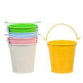 5pcs Creative Iron Sheet Bucket Simple Flowerpot Mini Bucket For Garden