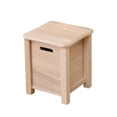 thumbnail image 4 of Reposapiés de madera con cajón, taburete otomano, taburete de jardín, expositor pequeño 30cmx30cmx35cm, 4 of 9