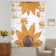 thumbnail image 3 of Orange Sunflower Sheer Curtains 45 Inches Long, Spring Summer Botanical Flowers Light Filering Curtains, Breathable Simi Curtain Privacy Drapes for Kitchen Bathroom Lightweight Small Window Treatment, 3 of 9