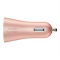 thumbnail image 2 of Studio by Belkin Dual Car Charger + Lightning to USB Cable for iPhone, Rose Gold, 5ft, 2 of 5