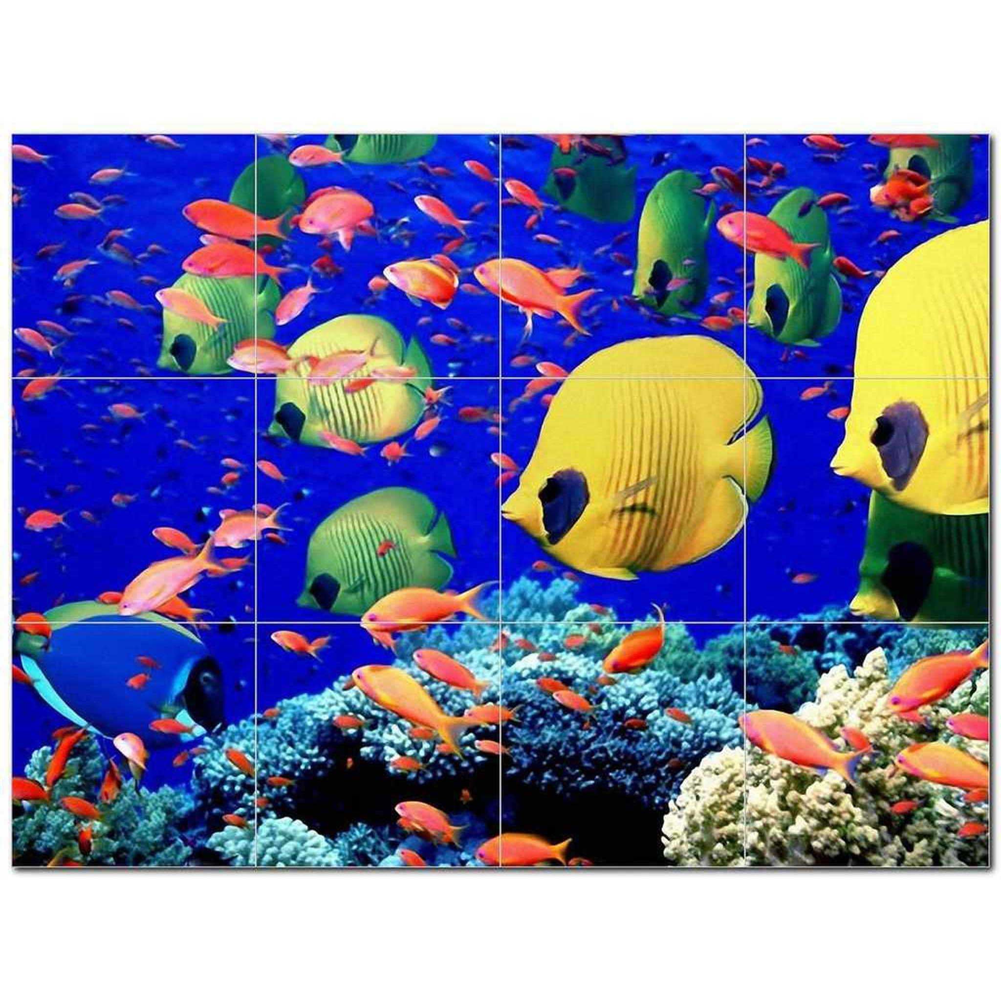 Coral Fish Underwater Ceramic Tile Mural Kitchen Backsplash Bathroom