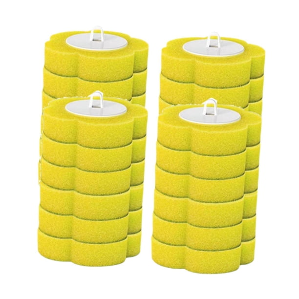 24 recambios de limpiador de inodoro, recambios de cepillo de inodoro desechables Amarillo