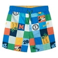 thumbnail image 3 of Disney Mickey Mouse Little Boys' Swimwear 2-Piece Rash Guard and Swim Trunks Set Mickey Beach Green, 3 of 5