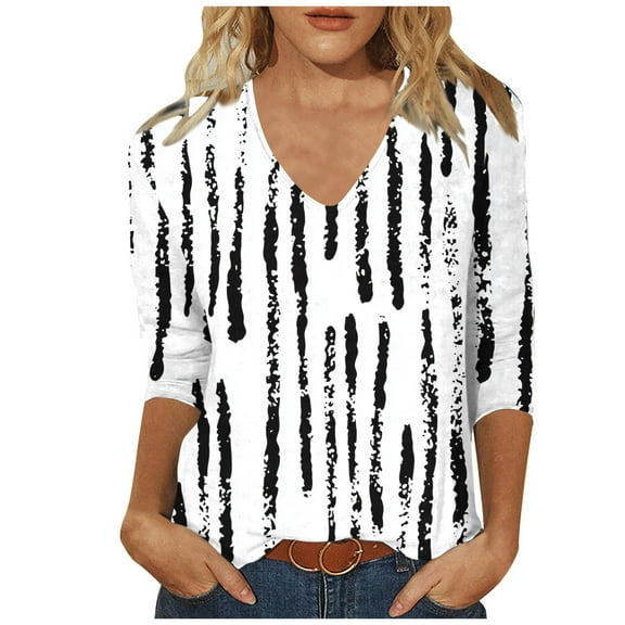 SHE IS Womens 3/4 Sleeve Tops, Shirts for Women Long Sleeve Pack Womens Long Sleeve Tops Casual Loose Fit Lace Blouses for Women Long Sleeve Womens Graphic Tees Fall