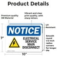 thumbnail image 2 of (2 Pack) Electrical Service Main Disconnect Sign, 2 of 7