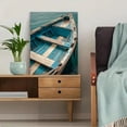 thumbnail image 5 of UXIEQU Vintage Blue Wooden Boat Canvas Wall Art 15.75x11.81 Inches, 5 of 8