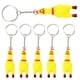 thumbnail image 1 of 6 Pack Chicken Keychain, Mini Rubber Squeeze Screaming Chicken Toy, 1 of 5