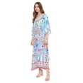 thumbnail image 4 of Robe Kaftan Longue Décontractée Ample à Manches Kimono pour Femmes Grande Taille, Tenue de Villégiature, Robe de Soirée, Fête, Été, Plage, Couvre-Maillot, 4 of 6