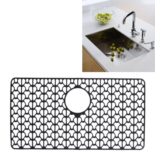 Sink Protectors for Kitchen Sink, 66 X 35cm Non Slip Silicone Sink Mat, Dishwasher Safe, Multipurpose Kitchen Sink Mat for Bottom of Sink for Dishes Protection