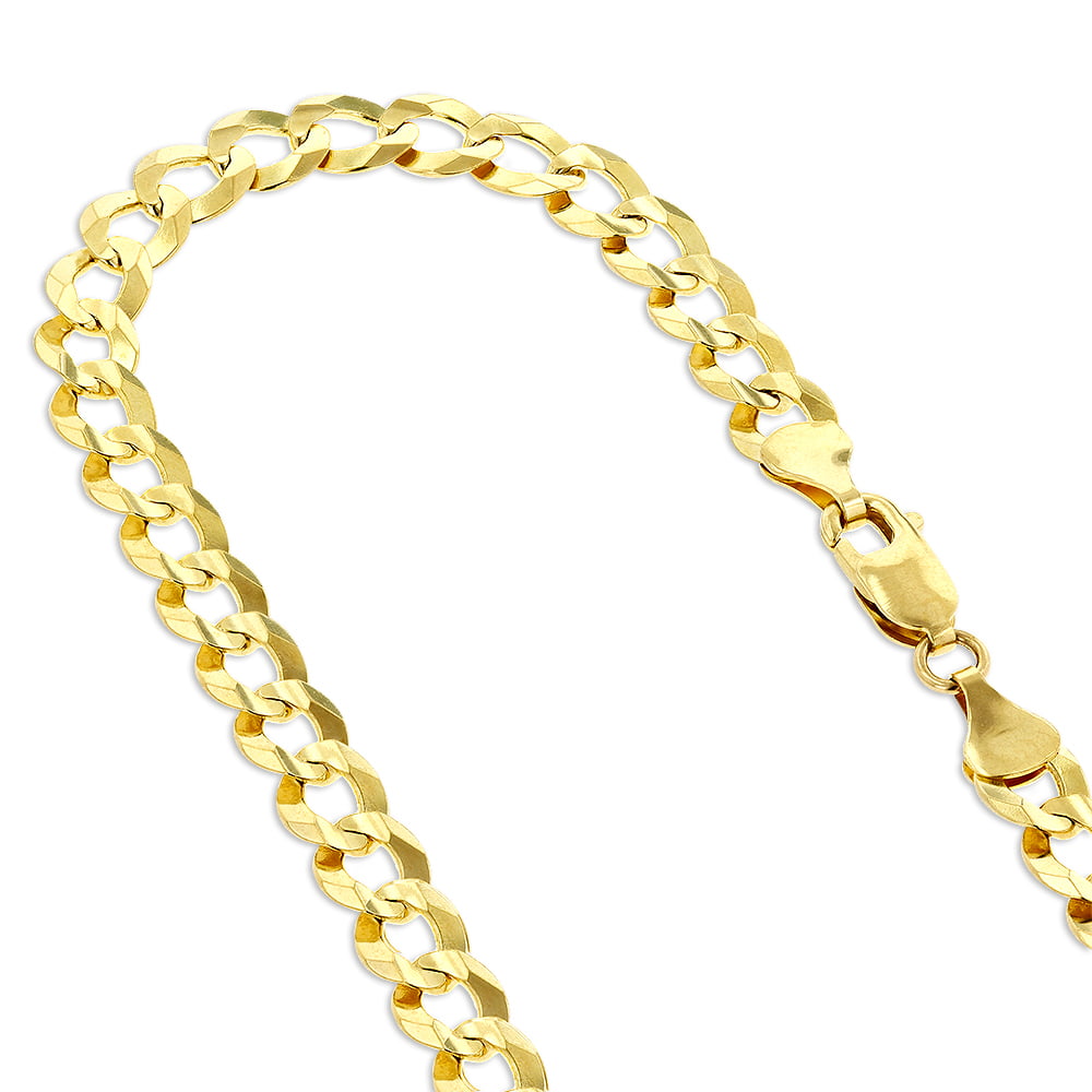 Hip Hop Mens 14K Gold GP Cuban Curb Link Chain Necklace 6mm 30" Lobster clasp 