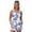 White and Blue-Palm Tree, variant on DISNIMO Starfish Shell Printed Womens Tankini Swimsuits Two Piece Bathing Suits Tummy Control Swimwear Breathable Swim Tank Top with Shorts, S