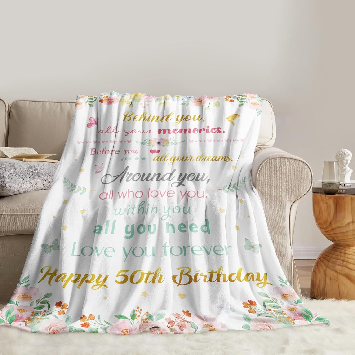RooRuns 15 Quinceanera Gifts Blanket, Gifts for 15 Year Old Girls