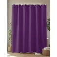 thumbnail image 4 of Pure Dark Purple Shower Curtain Set, Waterproof Shower Curtains for Bathroom, Simple Solid Color Washable Fabric Cloth Bath Curtain for Bathtub Decoration with Hooks 72x78 Inches, 4 of 6