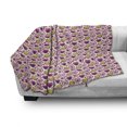thumbnail image 3 of Hearts Soft Flannel Fleece Throw Blanket, Hearts in Pastel Tones Love Theme Romance Relationship, Cozy Plush for Indoor and Outdoor Use, 50" x 60", Dark Magenta Purple, by Ambesonne, 3 of 6