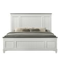 thumbnail image 5 of Roundhill Clelane Weathered White and Gray Finished 4-Piece Bedroom Set, Shiplap Panel King, 5 of 14