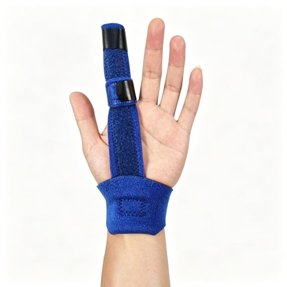 XIRQI Trigger Finger Splint Brace Support Breathable Wrist and Thumb Fracture Finger Stabilizer Brace Sleeves for Pain Relief,Carpal Tunnel Arthritis Tendonitis(Blue)
