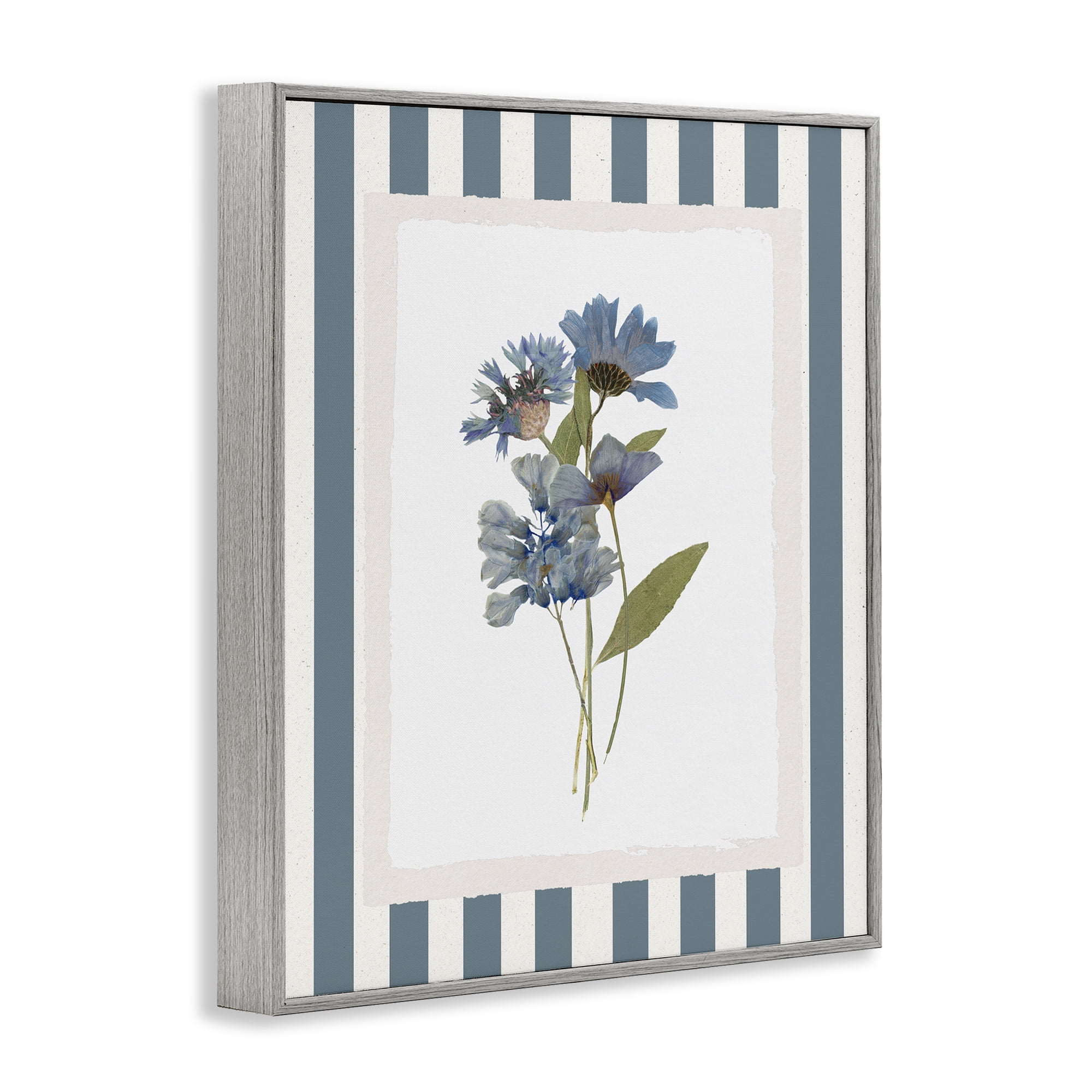Stupell Industries Summer Memories Florals Gray Framed Giclee Art, design by Val Rhodes