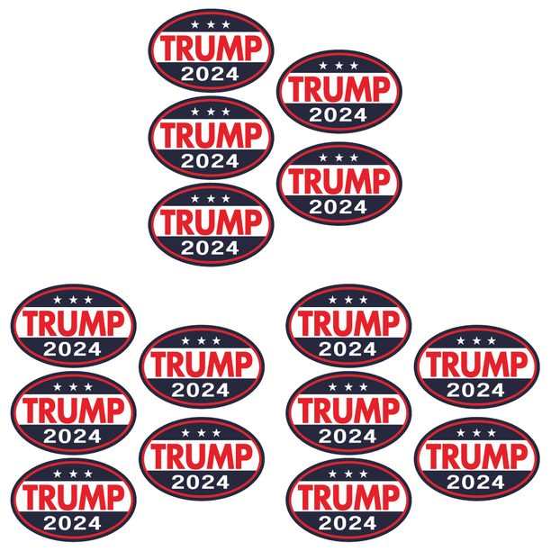 5 Uds Auto Carrocería Parachoques Ventana Tronco Calcomanías PVC TRUMP 2024 Pegatinas Creativa