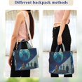 thumbnail image 4 of FORMRS Womens Corduroy Tote Bag Crossbody Shoulder Handbag with Pocket, Blue Planet, 4 of 7