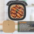 thumbnail image 4 of 100PCS 8.5in Air Fryer Parchment Paper Disposable Liners with Magnetic Cheat Sheet,Square Perforated Baking Liner,Non Stick Perforated Parchment Paper for Air Fryer, 4 of 7