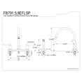 thumbnail image 3 of Kingston FB795EFLSP Centurion Two-Handle 4-Hole 8" Centerset Kitchen Faucet with Side Sprayer in Oil Rubbed Bronze, 3 of 5