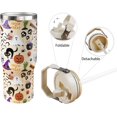 thumbnail image 6 of 30oz Halloween Tumbler with Handle and Straw, Goth Black Cat Insulated Tumbler, Pumpkin Bat Skull Leak Proof Travel Coffee Mug, Reusable Stainless Steel Witch Tumbler, Halloween Gifts for Women, 6 of 6