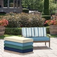 thumbnail image 5 of Arden Selections Outdoor Loveseat Cushion Set 46 x 26, French Blue Linen Stripe, 5 of 6