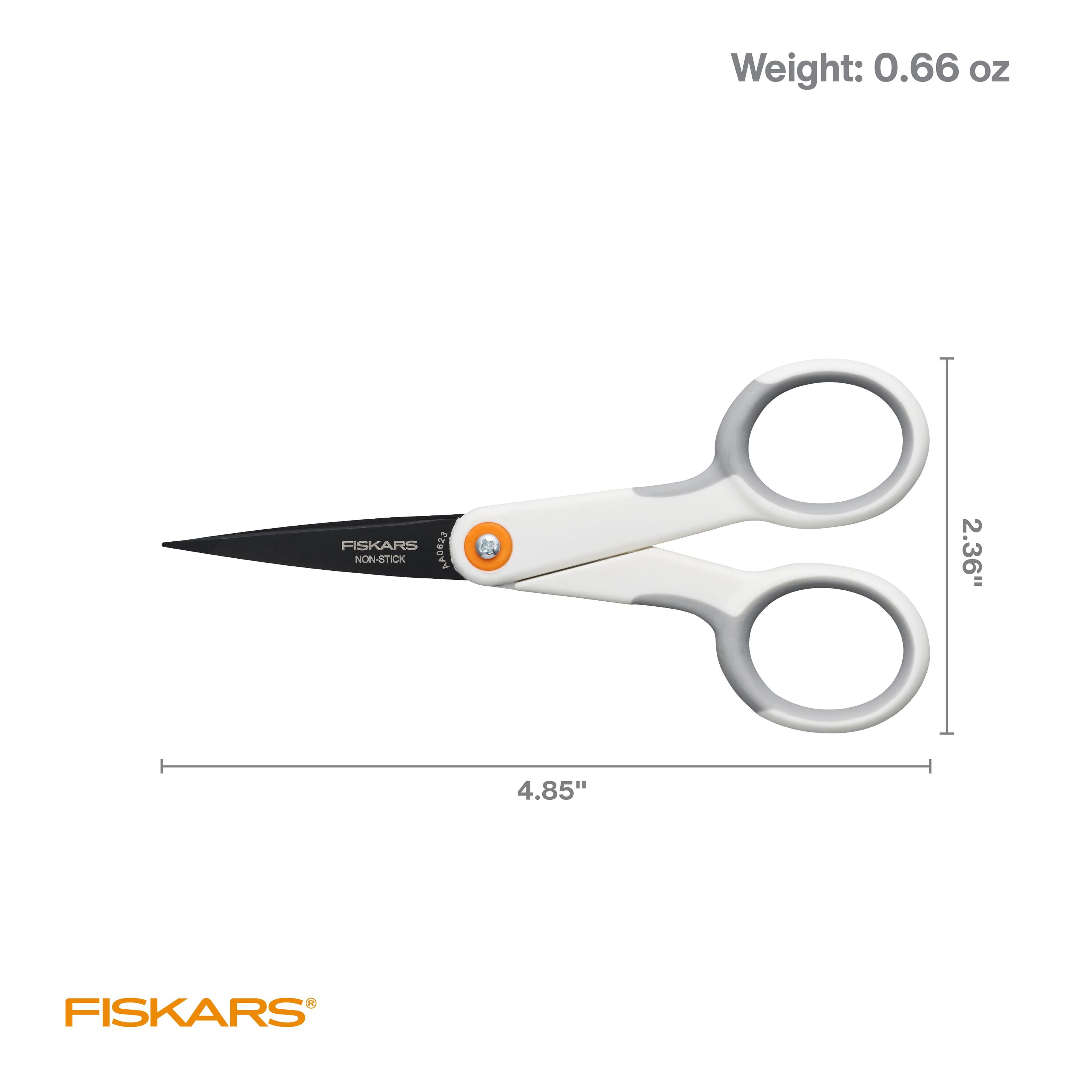 (2 pack) Fiskars 5" Micro-Tip Premier Scissors 5" with Softgrip