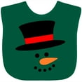 thumbnail image 3 of Inktastic Snowman with Top Hat and Carrot Nose Boys or Girls Baby Bib, 3 of 4